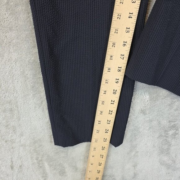 Theory Suit Pants Women's Size 10 Navy Seersucker High Waist Slim Crop Stretch - Picture 9 of 16